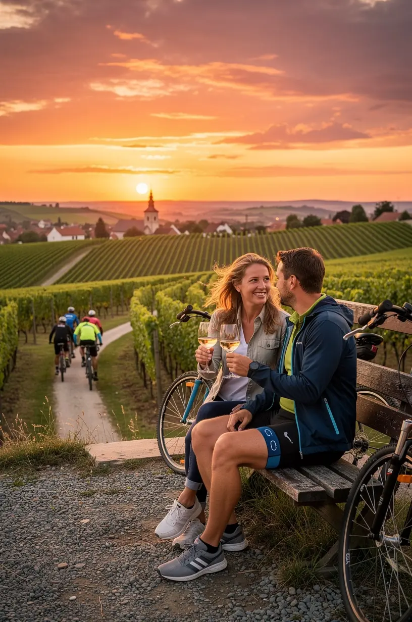 Planning a cycling route in the Czech Republic.