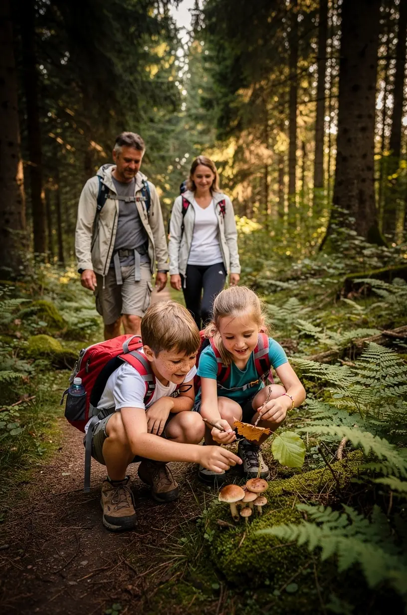 Person walking in a serene park setting